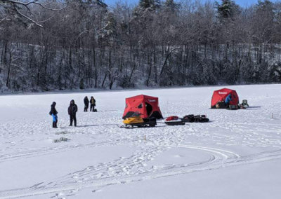 Maine ice fishing camp