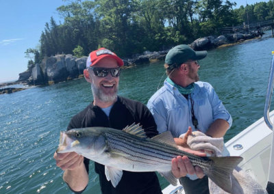 Maine Saltwater Fishing Guides showing off catch