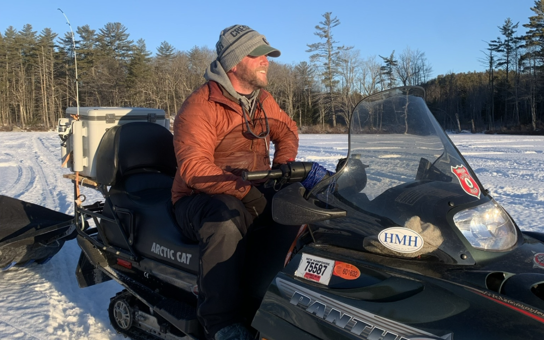 Ice fishing in Maine