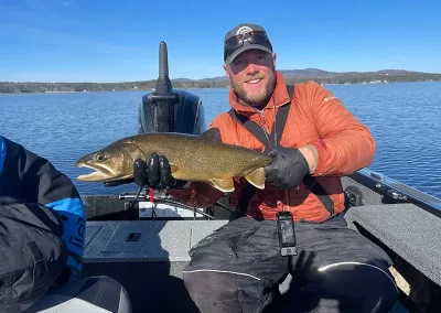 Jon Peterson on a Sebago Lake Fishing trip
