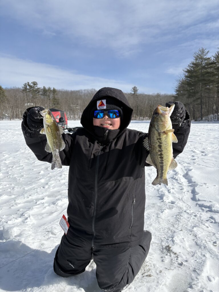Take a kid ice fishing Maine