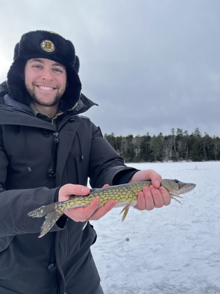 Ice fishing Maine
