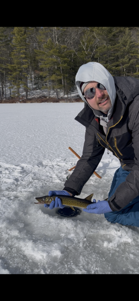 Ice fishing Maine